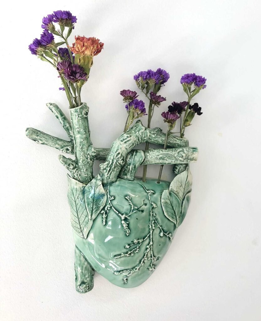 Heart Wall Vase