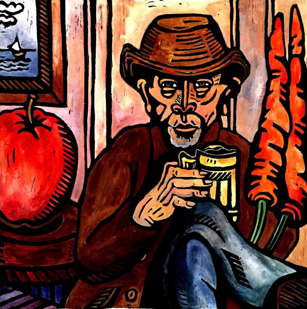 Drinking Beer With Two Carrots