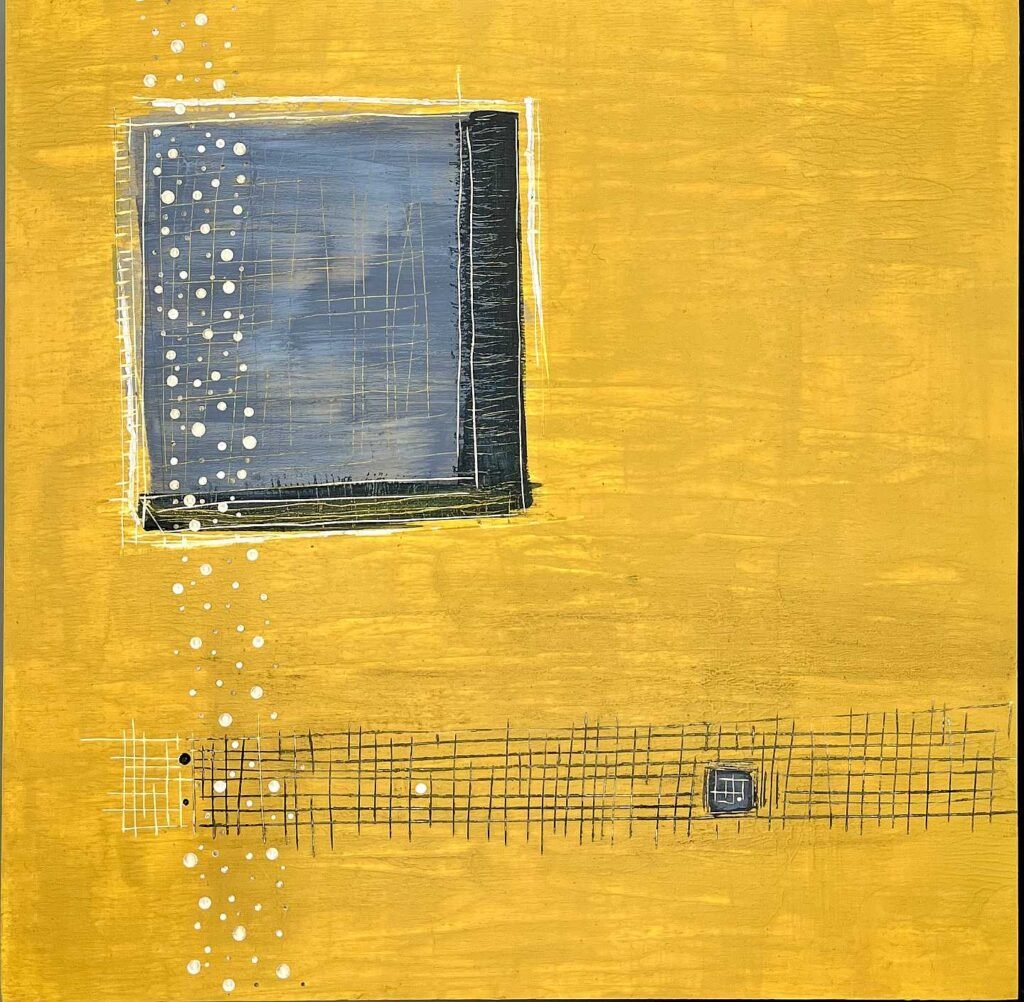 Abstract Yellow Gray